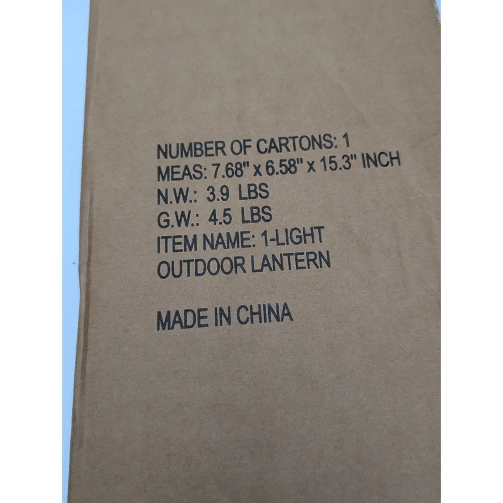 14 Inch Outdoor Wall Lantern - Black Patio Light, Waterproof Exterior Porch Scon